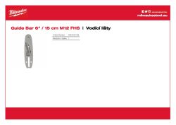 MILWAUKEE Vodící lišta 15 cm, ⅜″, 1,1 mm 4932480168 A4 PDF
