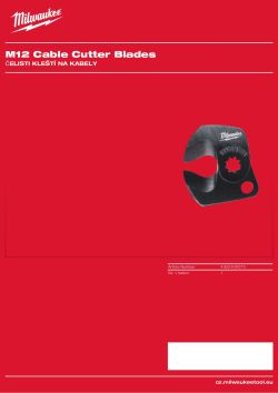 MILWAUKEE Řezné čelisti pro M12 CC 4932430070 A4 PDF