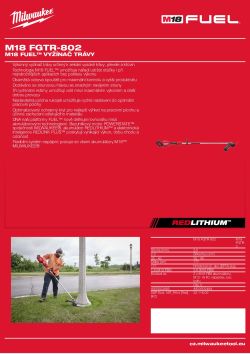 MILWAUKEE M18 FUEL™ vyžínač trávy 4933502485 A4 PDF
