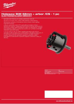 MILWAUKEE Electrical Holesaws 4932501693 A4 PDF