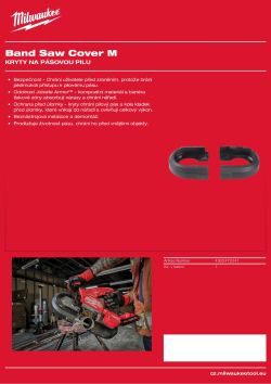 MILWAUKEE Ochranný kryt pásové pily pro M18 FBS85 4932472241 A4 PDF