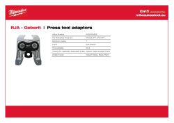 MILWAUKEE Adaptér RJA pro Geberit 4932480968 A4 PDF
