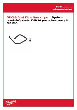 MILWAUKEE Odsávací kryt pro pokosovou pilu MS216 4932430005 A4 PDF