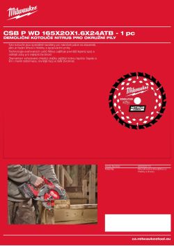 MILWAUKEE Circular Saw Blades - Demolition 4932502172 A4 PDF