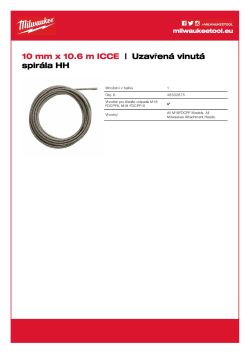 MILWAUKEE Spirála s vnitřním jádrem 10 mm × 10,6 m, se spojovacím koncem 48532675 A4 PDF