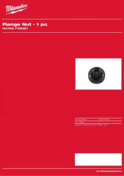 MILWAUKEE Přírubová matice 4932334667 A4 PDF