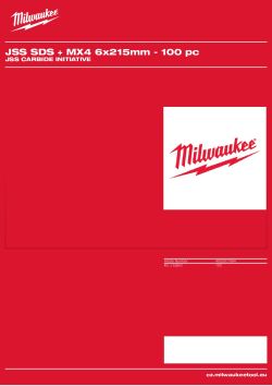 MILWAUKEE JSS Carbide Initiative 4932501964 A4 PDF