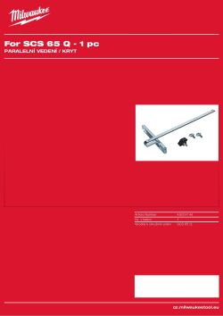 MILWAUKEE Paralelní vodítko 49224146 A4 PDF