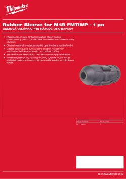 MILWAUKEE Gumový ochranný návlek pro M18 FMTIWP 49162861 A4 PDF