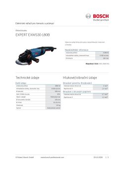 Datový list produktu | EXPERT EXWS30-180B (PDF 1,5 MB)