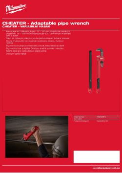 MILWAUKEE CHEATER – variabilní hasák 4932500670 A4 PDF