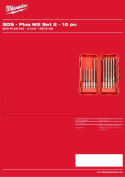 MILWAUKEE Sada vrtáků SDS-Plus M2™ 10 ks 4932492117 A4 PDF