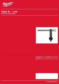 MILWAUKEE Klíč ke sklíčidlu 48663280 A4 PDF