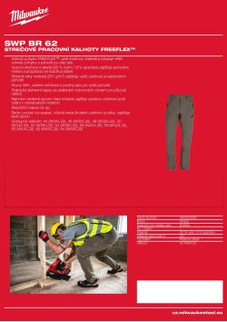 MILWAUKEE Strečové pracovní kalhoty FREEFLEX™ hnědé 62 4932502060 A4 PDF