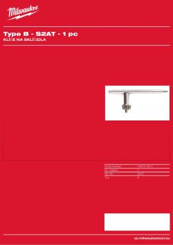 MILWAUKEE Klíč ke sklíčidlu 4932310612 A4 PDF