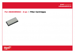 MILWAUKEE Filter Cartridges Filtr. 4932352305 A4 PDF