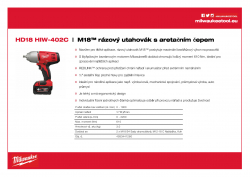 MILWAUKEE HD18 HIW M18™ rázový utahovák s aretačním čepem 4933441260 A4 PDF