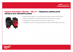 MILWAUKEE Impact Demolition Gloves Rukavice odolné proti nárazům pro demoliční práce - XXL/11 - 1ks 4932471911 A4 PDF