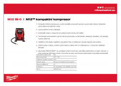 MILWAUKEE M12 BI M12™ kompaktní kompresor 4933464124 A4 PDF