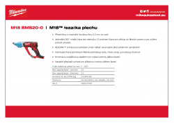 MILWAUKEE M18 BMS20 M18™ řezačka plechu 4933447935 A4 PDF