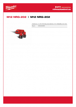 MILWAUKEE M12 NRG-202 M12™  sada akumulátorů a nabíječky 4933459209 A4 PDF