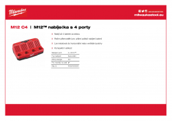 MILWAUKEE M12 C4 M12™ nabíječka s 4 porty 4932430554 A4 PDF