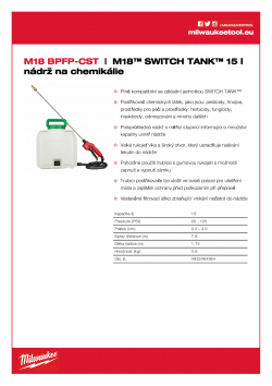 MILWAUKEE M18 BPFP-CST M18™ SWITCH TANK™ 15 l nádrž na chemikálie 4933464964 A4 PDF