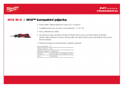 MILWAUKEE M12 SI M12™ kompaktní páječka 4933459760 A4 PDF