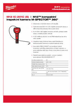 MILWAUKEE M12 IC M12™ kompaktní  inspekční kamera M-SPECTOR™ 360° 4933441680 A4 PDF