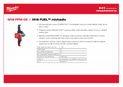 MILWAUKEE M18 FPM M18 FUEL™ míchadlo 4933459719 A4 PDF