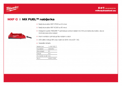 MILWAUKEE MXF C MX FUEL™ nabíječka 4933471839 A4 PDF