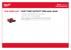 MILWAUKEE M18 HNRG-302 M18™ HIGH OUTPUT™ sada akumulátorů a nabíječky 4933471071 A4 PDF