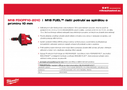 MILWAUKEE M18 FDCPF10 M18 FUEL™ čistič potrubí se spirálou o průměru 10 mm 4933459685 A4 PDF