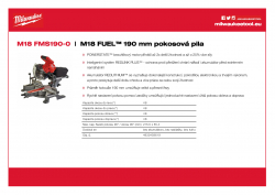 MILWAUKEE M18 FMS190 M18 FUEL™ 190 mm pokosová pila 4933459619 A4 PDF