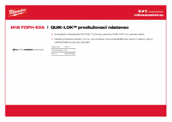 MILWAUKEE M18 FOPH-EXA QUIK-LOK™ prodlužovací nástavec 4932464960 A4 PDF