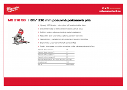 MILWAUKEE MS 216 8 ½"216 mm posuvná pokosová pila 4933471055 A4 PDF