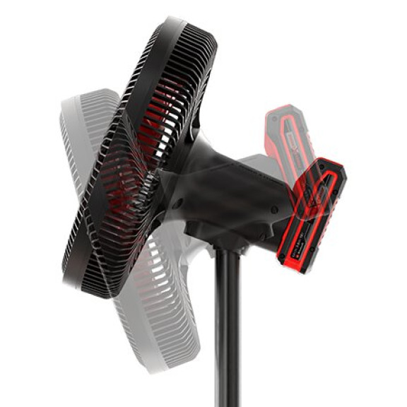 Sklopná hlava ventilátoru
