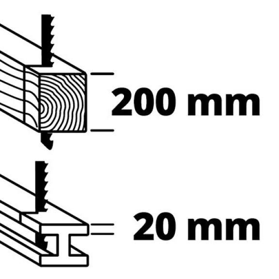 Maximálně 200 mm ve dřevě