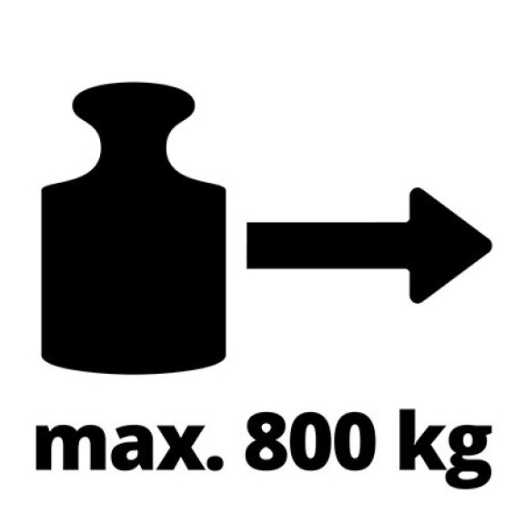 Maximální nosnost 800 kilogramů.