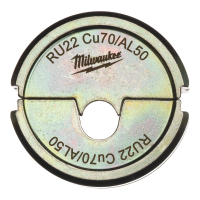 MILWAUKEE Krimpovací čelisti RU22 Cu70/AL50 4932451783