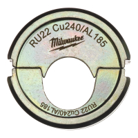 MILWAUKEE Krimpovací čelisti RU22 Cu240/AL185 4932451788