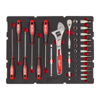 MILWAUKEE Pěnová vložka 1/4“ s nástrčnými klíči a ráčnou 35 ks pro boxy PACKOUT 4932480717