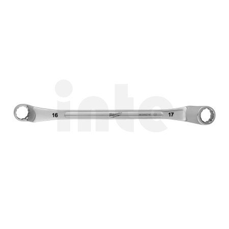 MILWAUKEE Vyhnutý oboustranný očkový klíč 16x17mm 4932492745