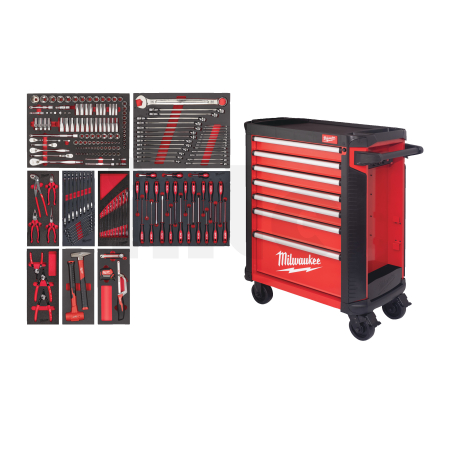 MILWAUKEE TOOLGUARD SRC STD Dílenský vozík ocelový na kolečkách 30", 78 cm (5 zásuvek) 4932498185