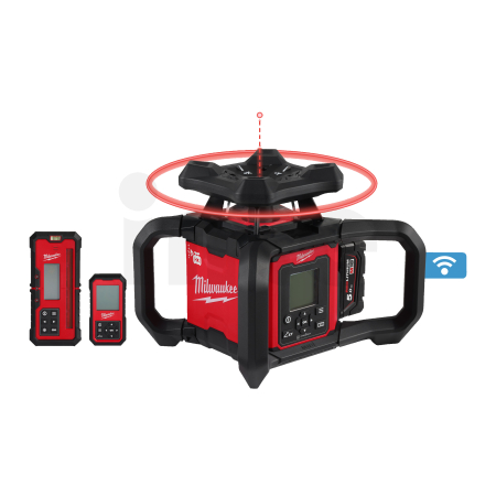 MILWAUKEE M18 RLOHV1200-501C horizontální/vertikální rotační laser 1 200 m s automatickým duálním nastavením sklonu ONE-KEY 4933