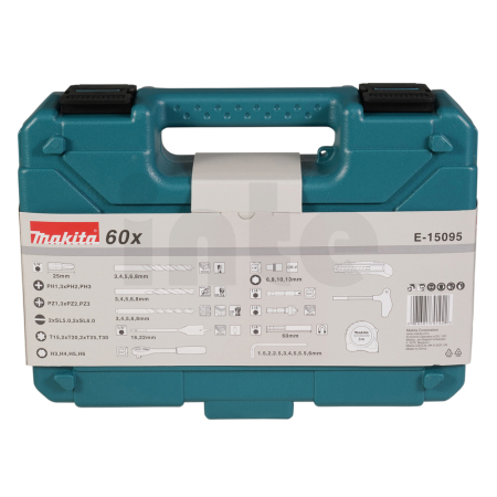 Makita - sada bitů a příslušenství  60ks E-15095