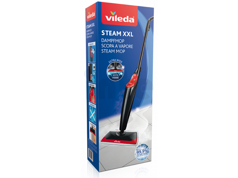 technika, Vileda INTE | 161010 čistící Plochý mop XXL Steam