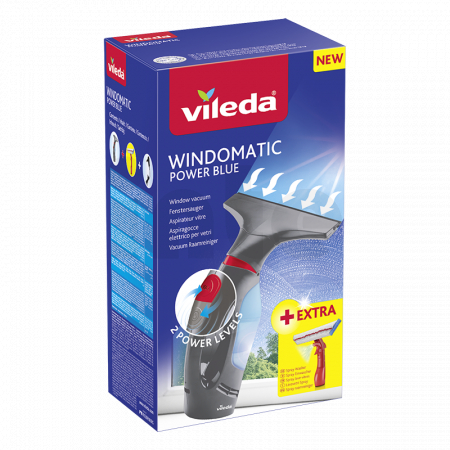 Vileda Windomatic Power Complete set vysavač + mop na okna – profesionální set pro čištění oken