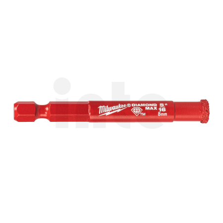 MILWAUKEE 1/4" HEX Vrták pro mokré vrtání DIAMOND MAX, 8 mm 4932498343