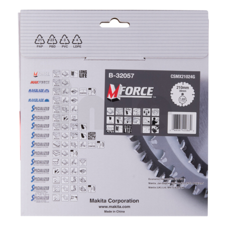 Makita - kotouč pilový dřevo MFORCE 210x2.3x30mm 24Z = old B-08078 B-32057